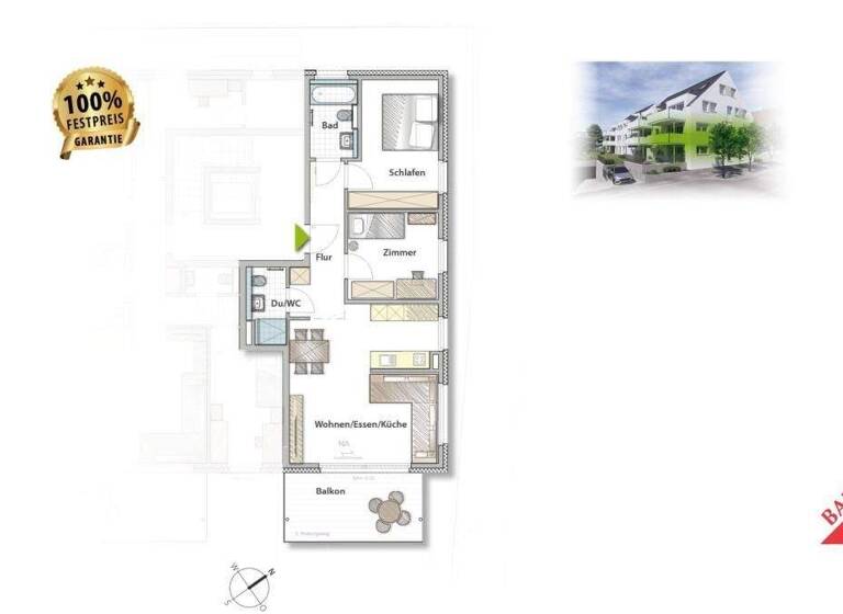Wohnung zum Kauf - Neubau provisionsfrei 509.000 € 3 Zimmer 75 m² Mitte Sindelfingen 71063