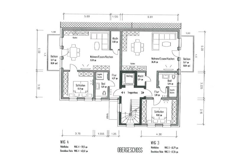 Wohnung zum Kauf provisionsfrei 218.800 € 2 Zimmer 59 m² Hostenbach Wadgassen / Hostenbach 66787
