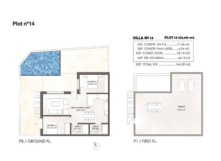 Doppelhaushälfte zum Kauf provisionsfrei 380.000 € 2 Zimmer 71 m² 152 m² Grundstück Pilar de la Horadada