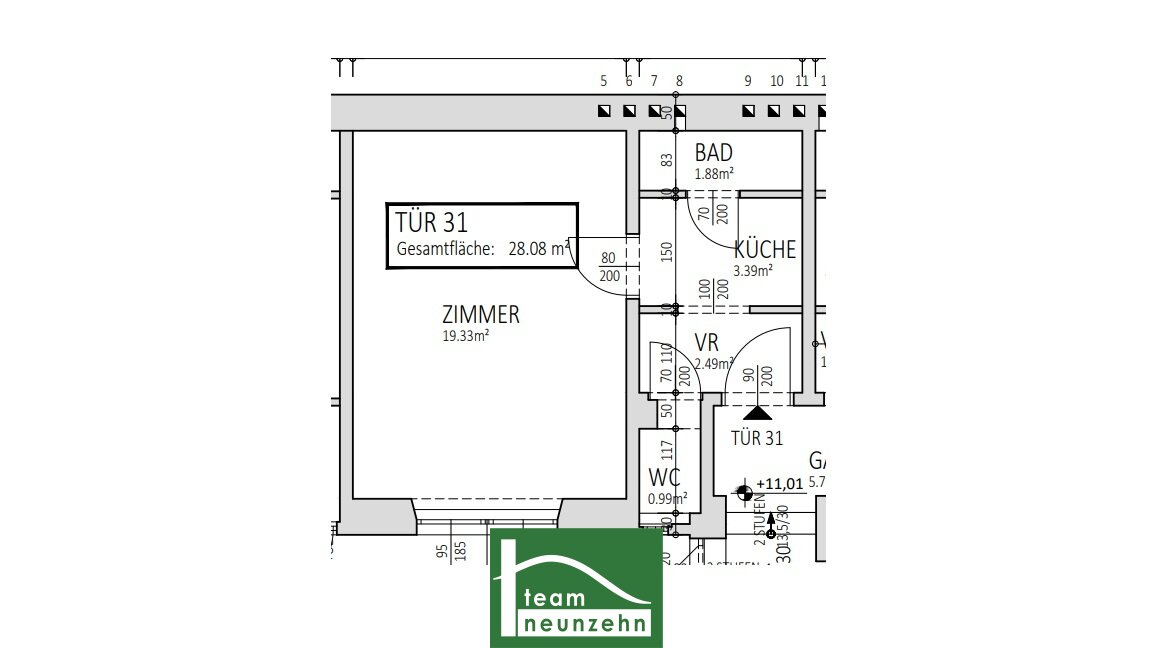 Wohnung zum Kauf 139.001 € 1 Zimmer 28,3 m²<br/>Wohnfläche 3.<br/>Geschoss Effingergasse 38 Wien 1160