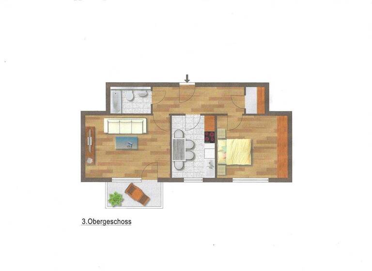 Wohnung zum Kauf 94.000 € 2 Zimmer 57 m² 3. Geschoss Wattenscheid Bochum / Wattenscheid 44866