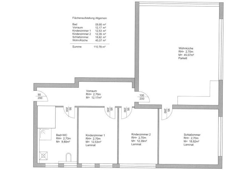 Wohnung zur Miete 886 € 4 Zimmer 110,8 m² Innere Stadt Villach 9500