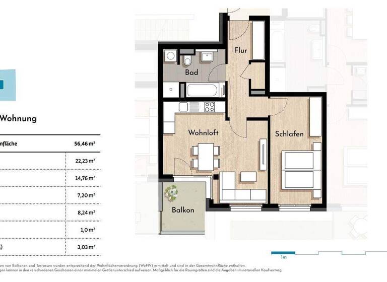 Wohnung zum Kauf - Erstbezug 290.000 € 2 Zimmer 56,4 m² 3. Geschoss Löbtau-Süd Dresden 01159