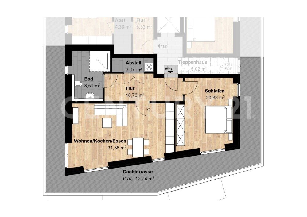 Penthouse zur Miete 1.160 € 2 Zimmer 87,8 m²<br/>Wohnfläche 01.05.2025<br/>Verfügbarkeit Neu Wulmstorf Neu Wulmstorf 21629