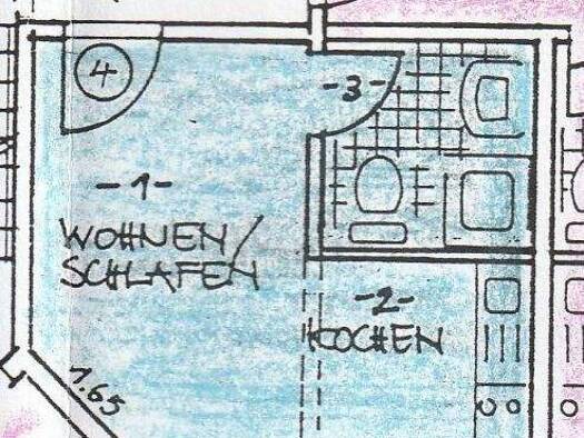 Studio zur Miete 250 € 1 Zimmer 16,2 m² 2. Geschoss frei ab sofort Talstraße 33 West Jena 07743