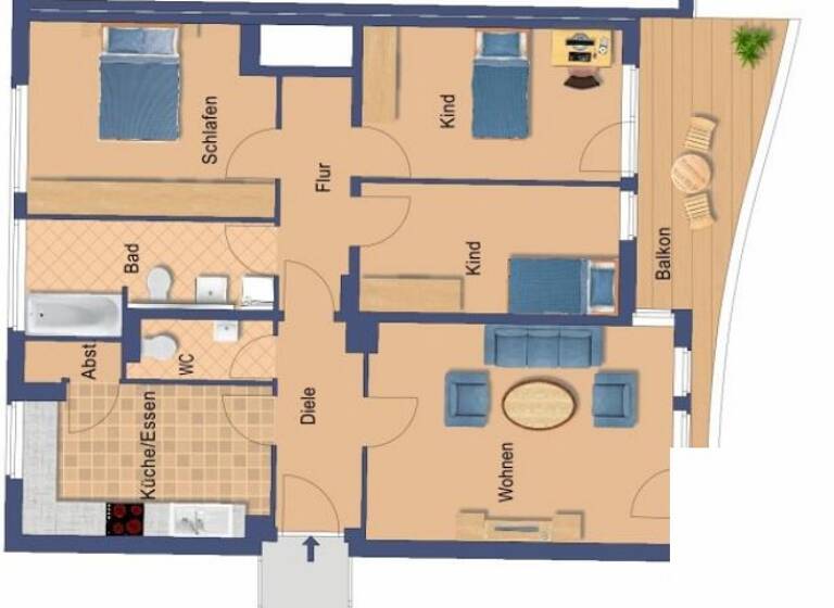 Wohnung zum Kauf provisionsfrei 410.000 € 4 Zimmer 96,4 m² 4. Geschoss Grünauer Straße 121 Köpenick Berlin 12557