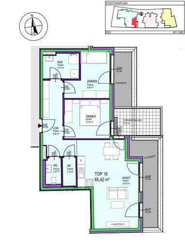 Wohnung zum Kauf 361.110,35 € 3 Zimmer 65,4 m² Groß-Enzersdorf 2301