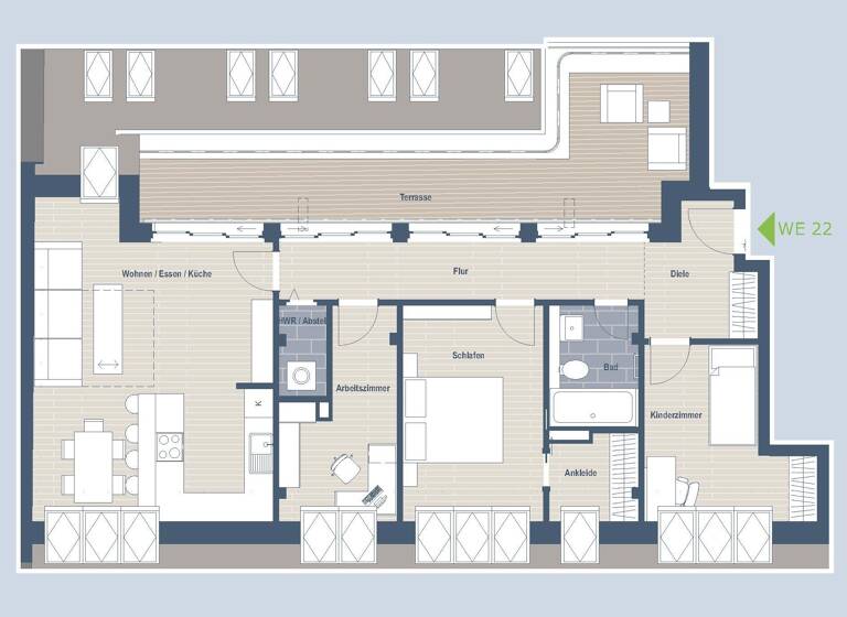 Wohnung zum Kauf provisionsfrei 622.000 € 3,5 Zimmer 92,8 m²<br/>Wohnfläche 7.<br/>Geschoss Schleußig Leipzig 04229