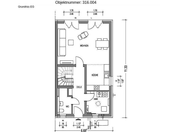 Doppelhaushälfte zum Kauf - Erstbezug 518.000 € 5 Zimmer 150 m² 271 m² Grundstück Zusamzell Altenmünster 86450