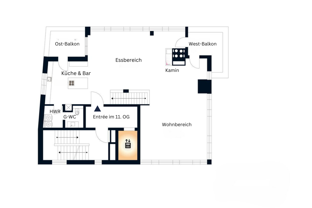 Studio zum Kauf 4.695.000 € 4 Zimmer 190 m²<br/>Wohnfläche 11.<br/>Geschoss Osakaallee 10 HafenCity Hamburg 20457