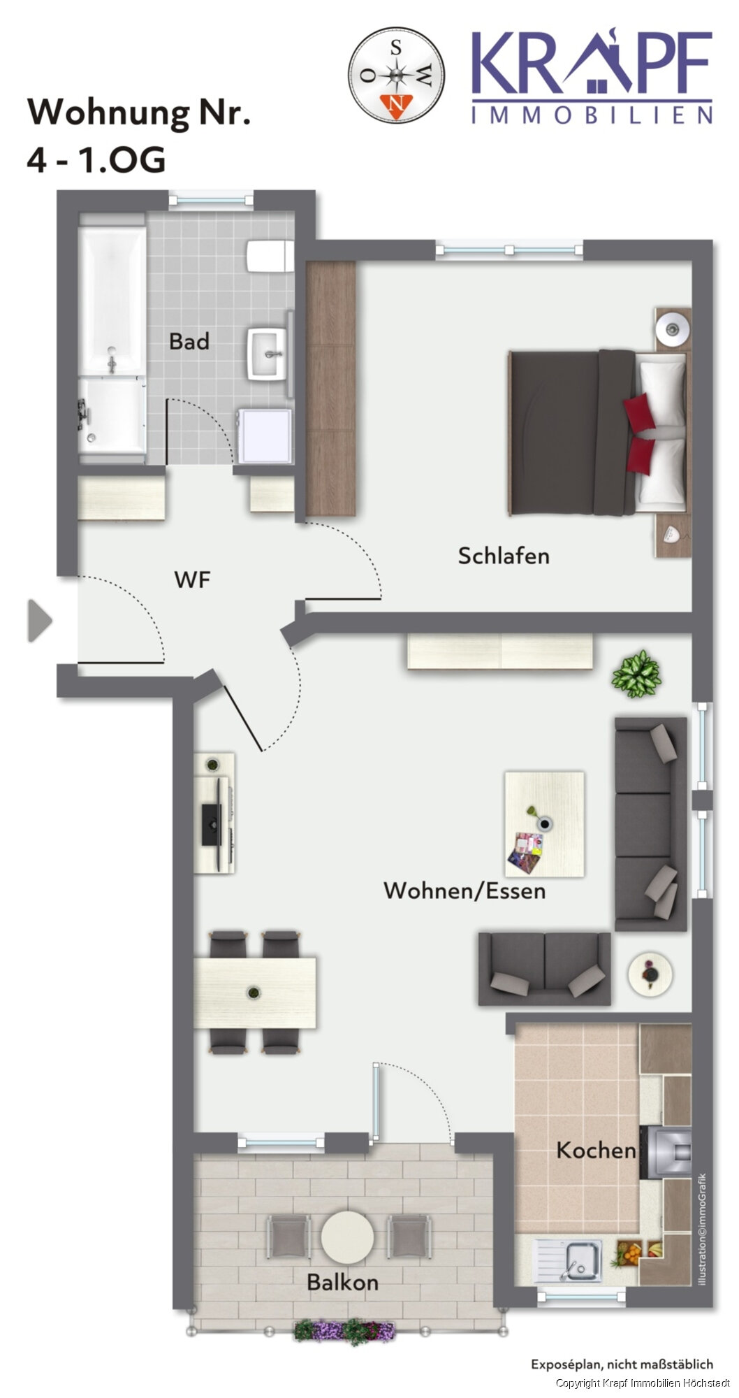 Wohnung zum Kauf 199.000 € 2 Zimmer 69 m²<br/>Wohnfläche 1.<br/>Geschoss Höchstadt Höchstadt a.d.Aisch 91315