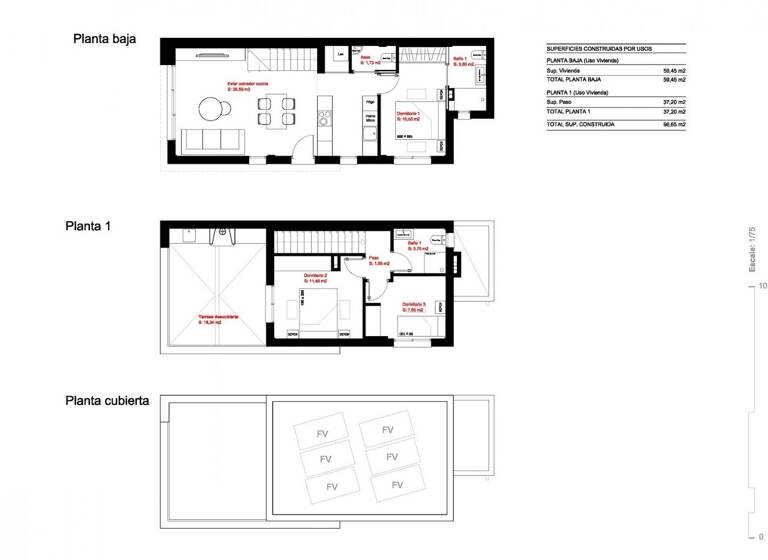Doppelhaushälfte zum Kauf provisionsfrei 317.000 € 3 Zimmer 96 m² 160 m² Grundstück Daya Nueva