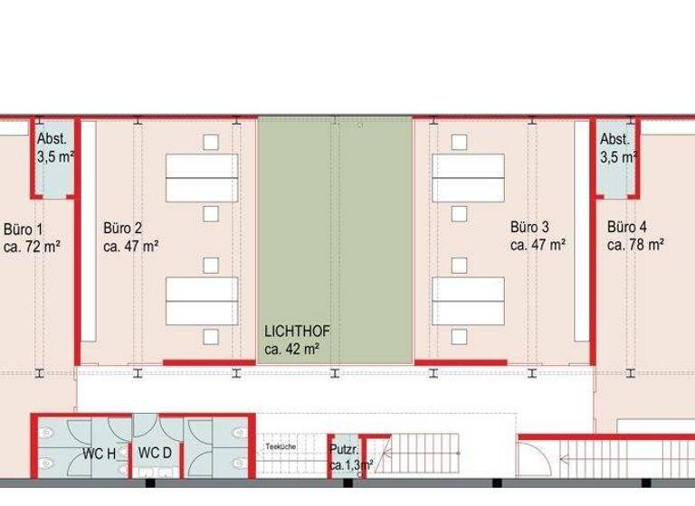 Bürofläche zur Miete - Erstbezug 4.355 € 335 m² Bürofläche Hohenems 6845