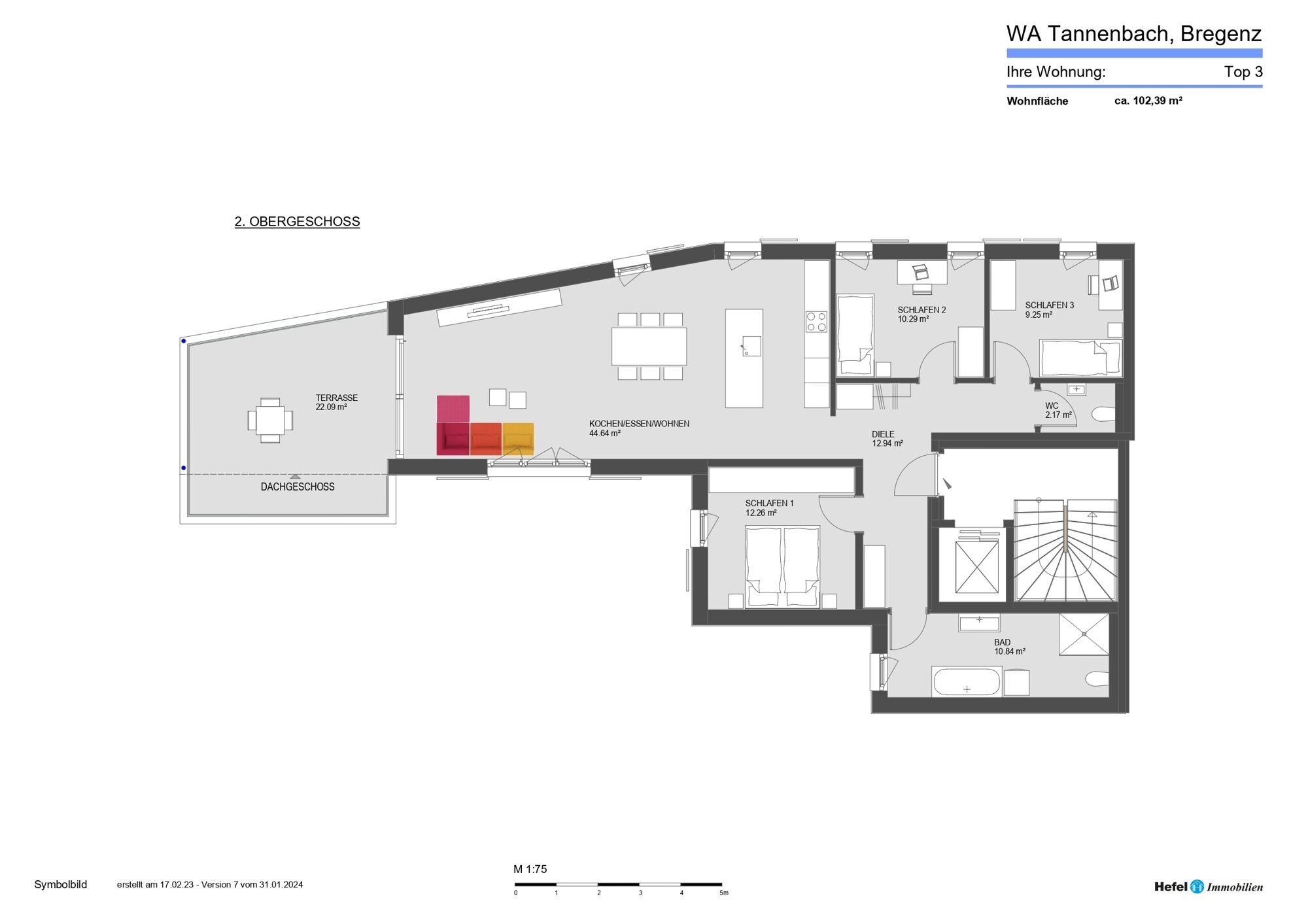 Wohnung zum Kauf 1.101.000 € 4 Zimmer 102,4 m²<br/>Wohnfläche Am Tannenbach 2 Bregenz 6900