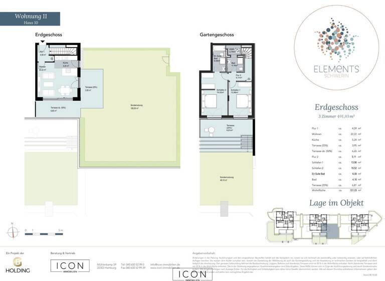 Maisonette zum Kauf - Erstbezug provisionsfrei 615.000 € 3 Zimmer 98,8 m² EG Alte Waisenstiftung 9 Werdervorstadt Schwerin 19055