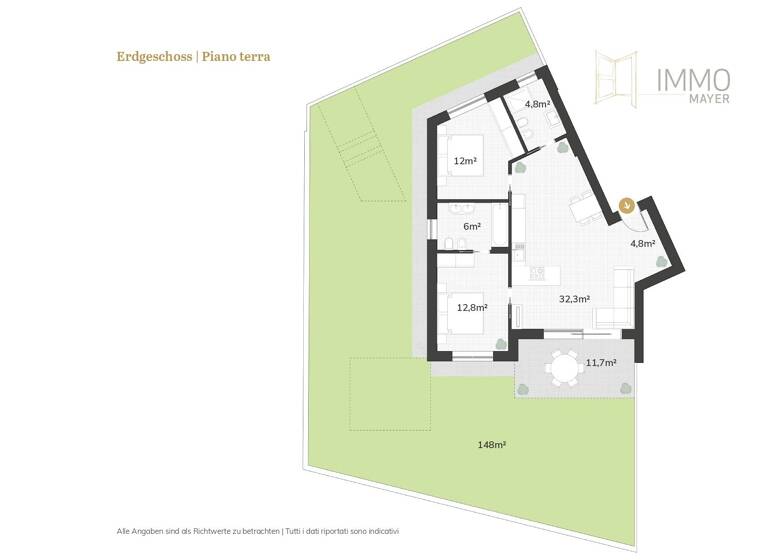 Wohnung zum Kauf 559.000 € 3 Zimmer 73 m² EG Meran 39012