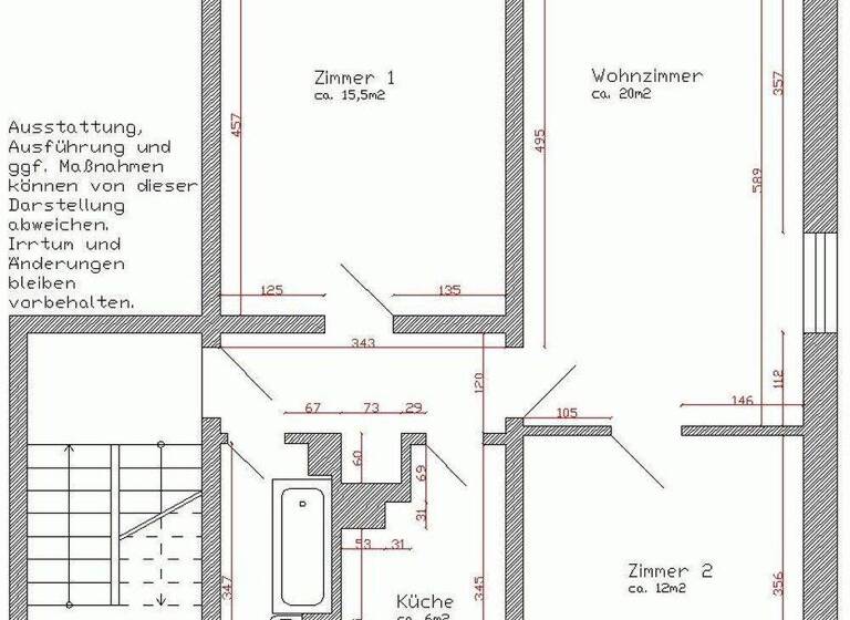 Wohnung zur Miete 438 € 3 Zimmer 62,5 m² EG Linzer Straße 45 Süd Dessau-Roßlau 06849