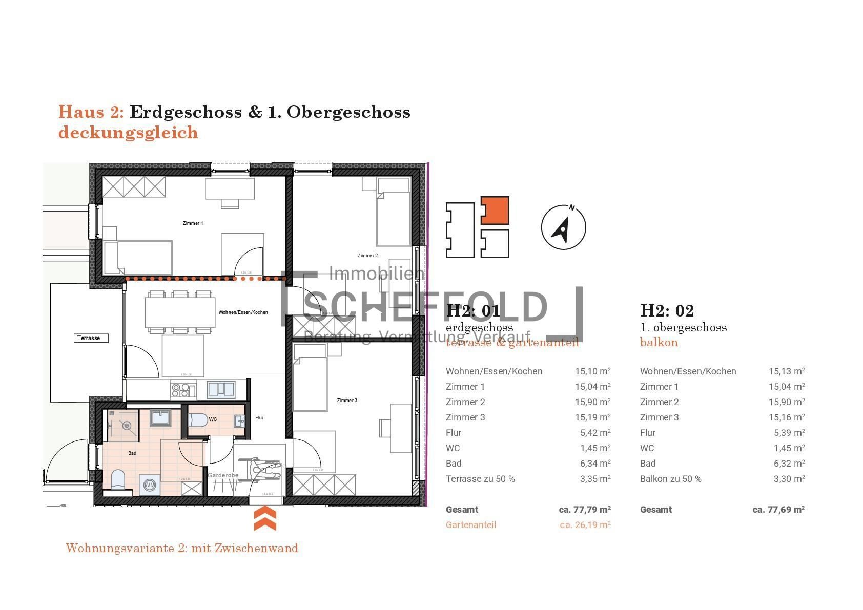 Wohnung zum Kauf provisionsfrei 403.900 € 4 Zimmer 77,8 m²<br/>Wohnfläche EG<br/>Geschoss Felsengartenstraße 22 Kernstadt Biberach an der Riß 88400