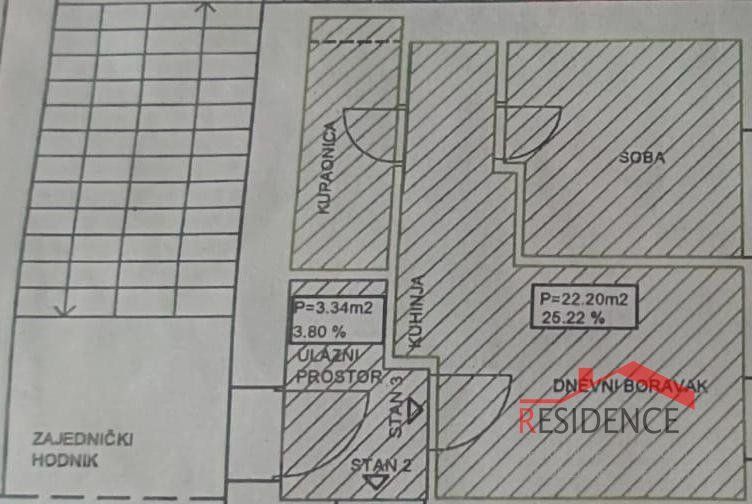 Wohnung zum Kauf 80.000 € 1 Zimmer 23 m²<br/>Wohnfläche Stoja 52100