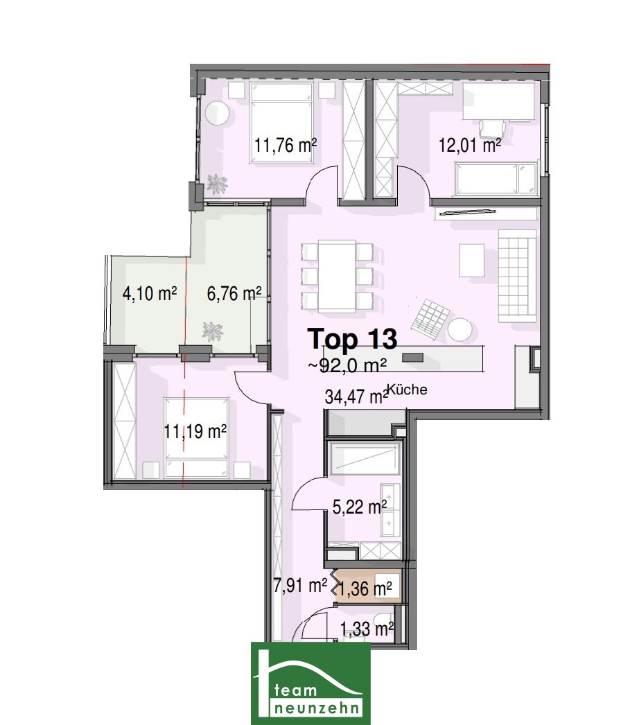 Wohnung zum Kauf 364.546 € 4 Zimmer 85,9 m²<br/>Wohnfläche 1.<br/>Geschoss Bahnhofstraße 22 Strasshof an der Nordbahn 2231