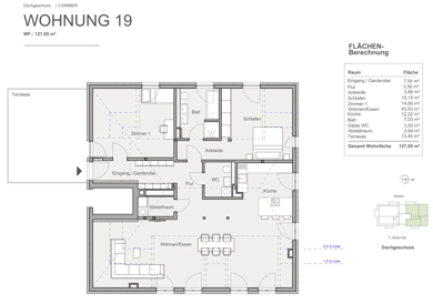 Penthouse zum Kauf provisionsfrei als Kapitalanlage geeignet 654.700 € 3 Zimmer 127,1 m² Nordvorstadt Weimar 99423