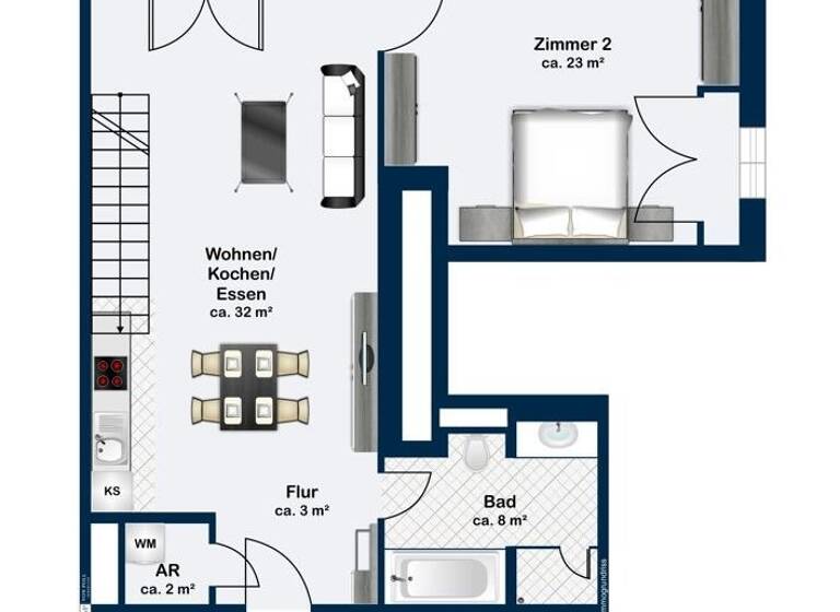Wohnung zur Miete 2.206 € 3 Zimmer 89 m²<br/>Wohnfläche Dachgeschoss<br/>Geschoss Königsberger Straße 25M Lichterfelde Berlin 12203
