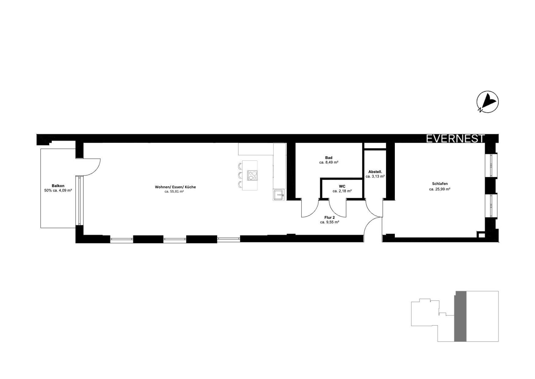 Wohnung zum Kauf 680.000 € 2 Zimmer 109 m²<br/>Wohnfläche 1.<br/>Geschoss Ludenberg Düsseldorf 40629