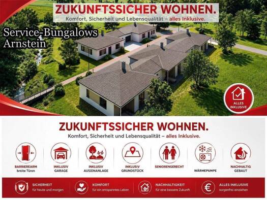 Bungalow zum Kauf - Erstbezug provisionsfrei 2 Zimmer 50,2 m² 237,3 m² Grundstück frei ab 01.01.2028 Wernstraße Arnstein Arnstein 97450