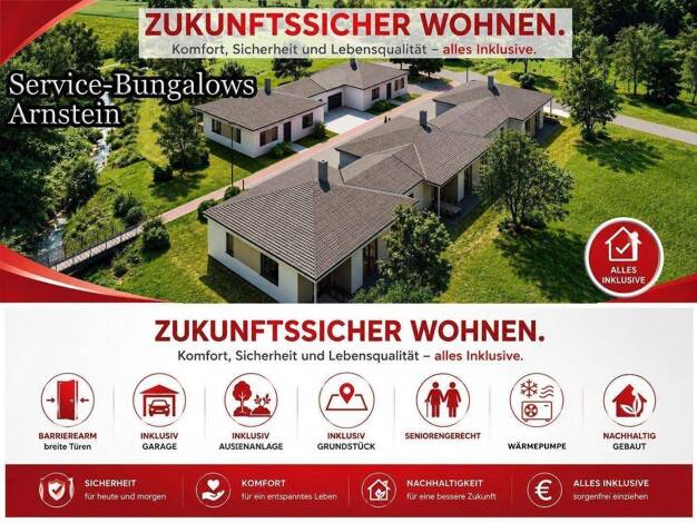 Bungalow zum Kauf - Erstbezug provisionsfrei 2 Zimmer 50,2 m² 237,3 m² Grundstück frei ab 01.01.2028 Wernstraße Arnstein Arnstein 97450