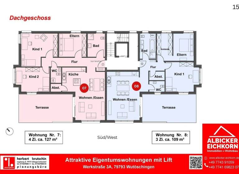 Wohnung zum Kauf 546.100 € 4 Zimmer 127 m² 3. Geschoss Wutöschingen 79793