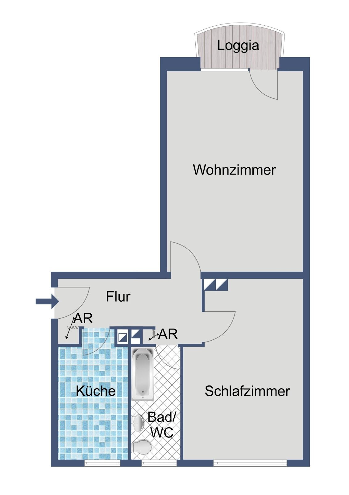 Wohnung zur Miete 573 € 2 Zimmer 55,7 m²<br/>Wohnfläche 2.<br/>Geschoss 01.03.2025<br/>Verfügbarkeit Bodenbacher Weg 6 Sachsenhausen - Süd Frankfurt am Main 60598