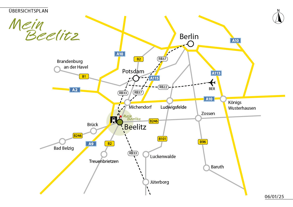 Doppelhaushälfte zum Kauf provisionsfrei 499.000 € 4 Zimmer 120,9 m²<br/>Wohnfläche 260 m²<br/>Grundstück Am Stellwerk 39 Beelitz Beelitz 14547