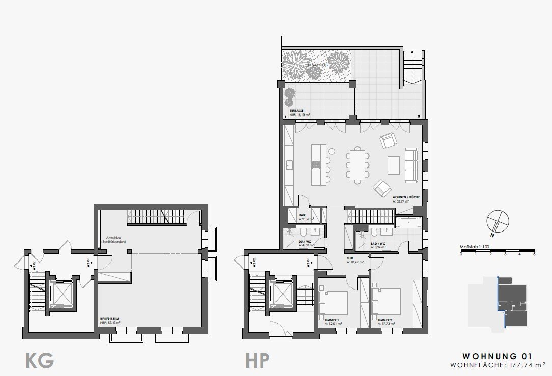 Maisonette zum Kauf provisionsfrei 1.850.000 € 4 Zimmer 177 m²<br/>Wohnfläche 2.<br/>Geschoss Rhumeweg 19 Schlachtensee Berlin 14163