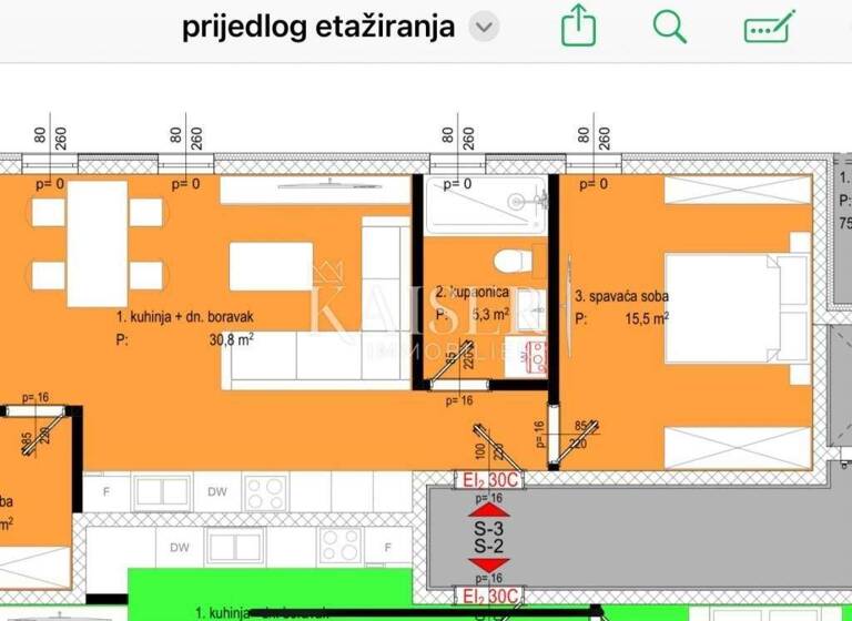Wohnung zum Kauf 334.398 € 3 Zimmer 76 m² Diklo, Zadar Zadar