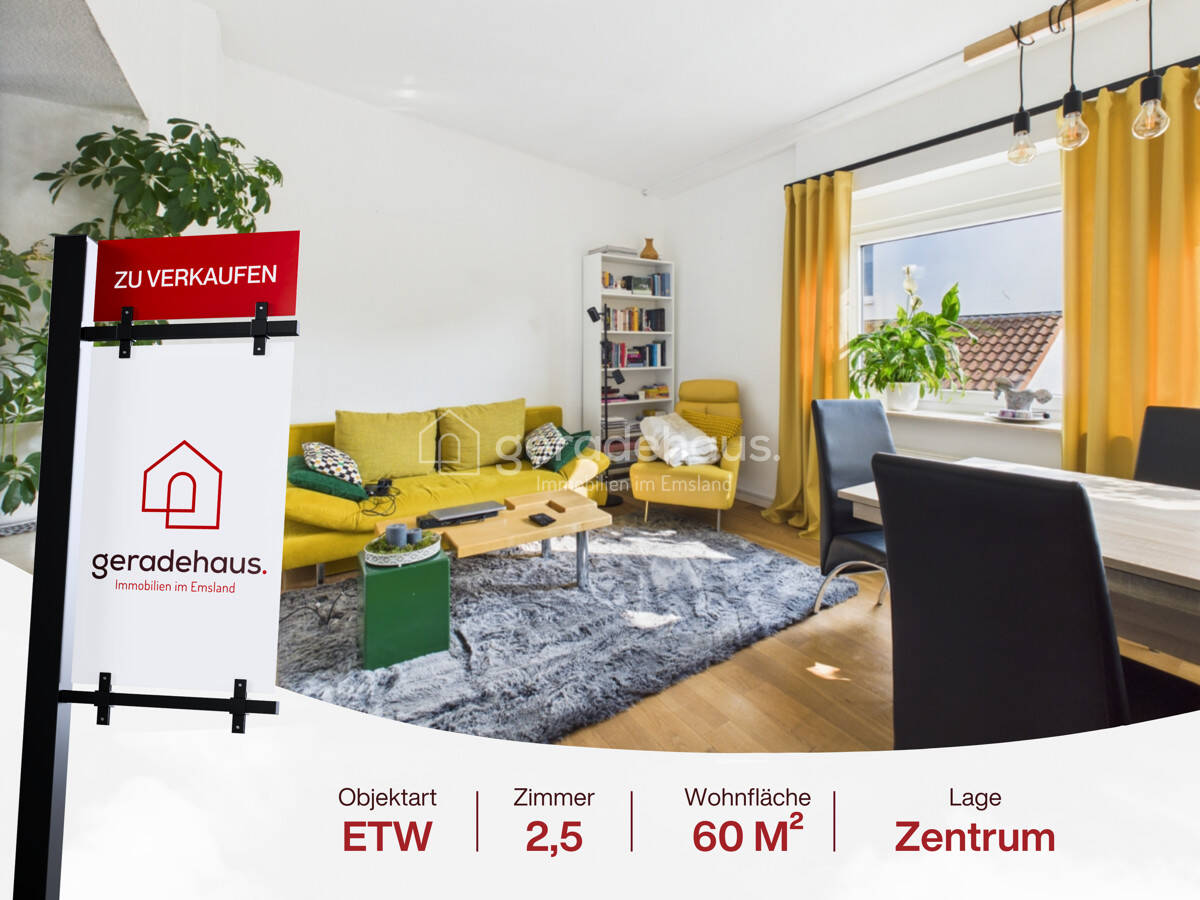 Attraktive Kapitalanlage! Moderne 2,5 Zi. ETW mit Balkon im Zentrum von Lingen