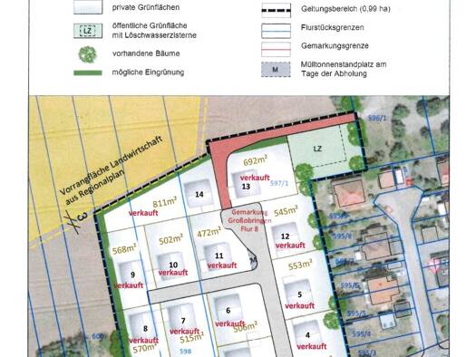 Grundstück zum Kauf 127.748 € 586 m² Grundstück Kleinobringer Straße Großobringen 99439