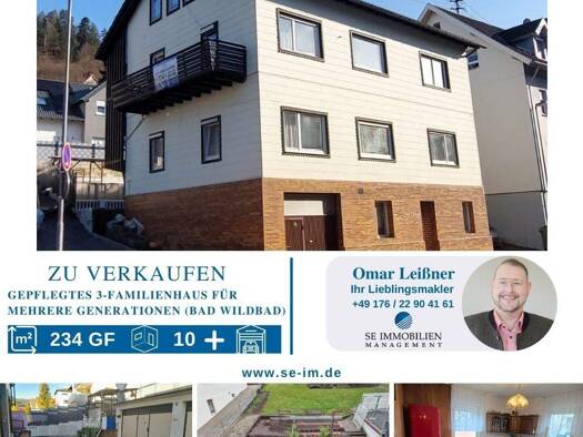 Mehrfamilienhaus zum Kauf 515.000 € 10 Zimmer 234 m² 345 m² Grundstück Calmbach Bad Wildbad 75323