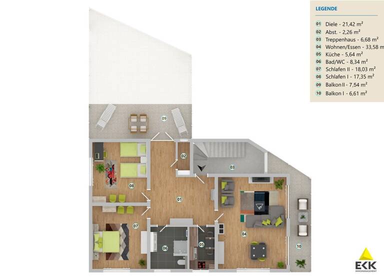 Wohnung zum Kauf provisionsfrei 369.000 € 3 Zimmer 120 m²<br/>Wohnfläche 1.<br/>Geschoss Stillbungert 3 Allner Hennef (Sieg) 53773