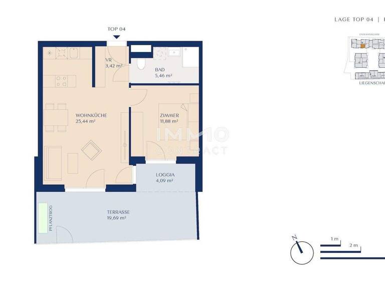Wohnung zum Kauf - Erstbezug provisionsfrei 292.950 € 2 Zimmer 49,6 m² Wien 1230