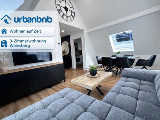 Wohnung zur Miete auf Zeit 2.140 € 3 Zimmer 70 m² frei ab sofort Zeppelinstr 0 Weinsberg 74189