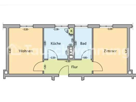 Wohnung zur Miete Tauschwohnung 350 € 2 Zimmer 44 m² 2. Geschoss Stadtmitte Rostock 18055