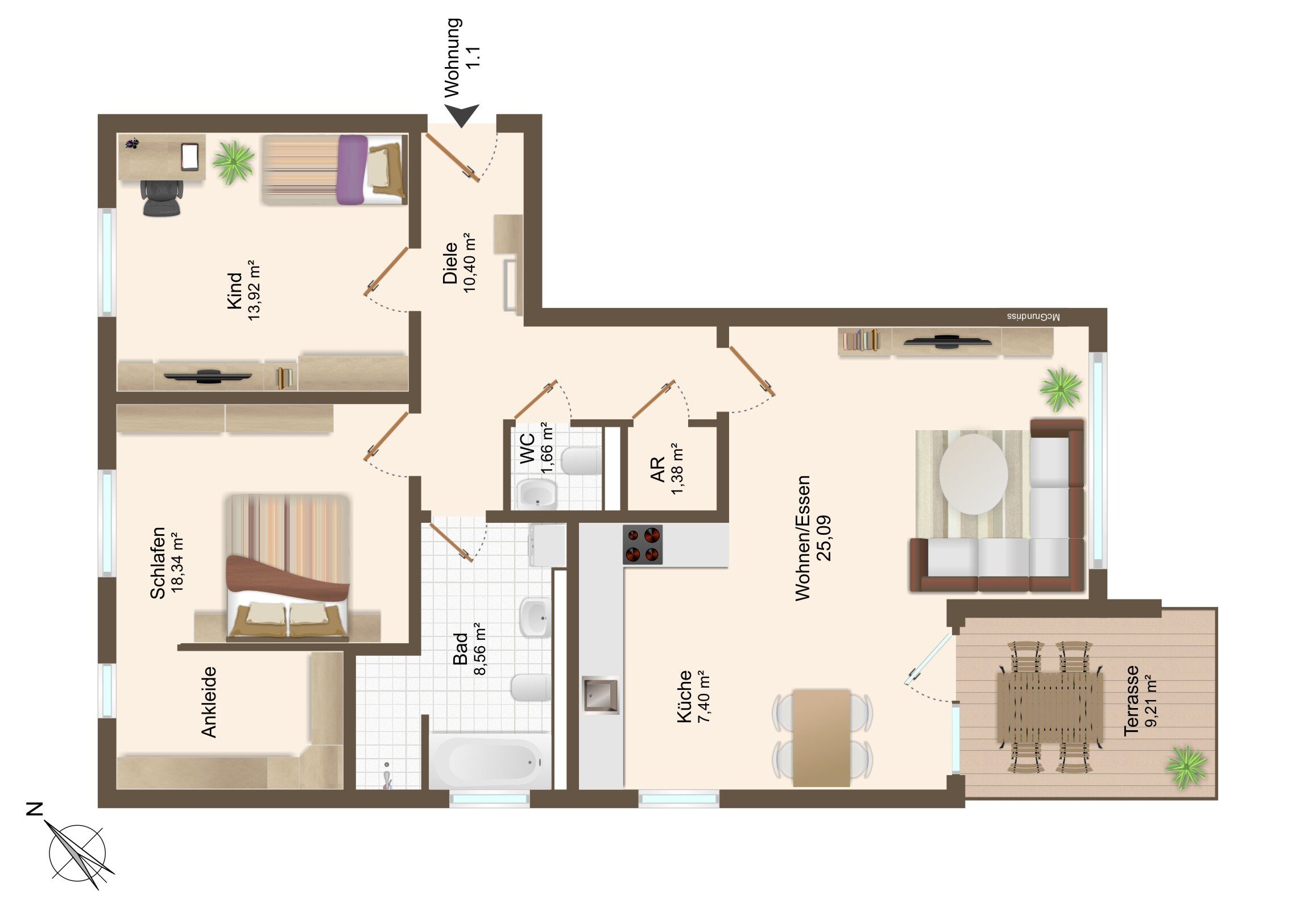 Wohnung zum Kauf provisionsfrei 352.000 € 3 Zimmer 91,4 m²<br/>Wohnfläche Watterdingen Tengen 78250