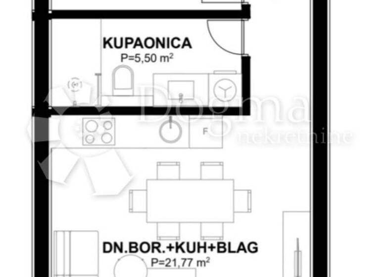 Wohnung zum Kauf 192.093 € 2 Zimmer 52 m² 1. Geschoss Slivno
