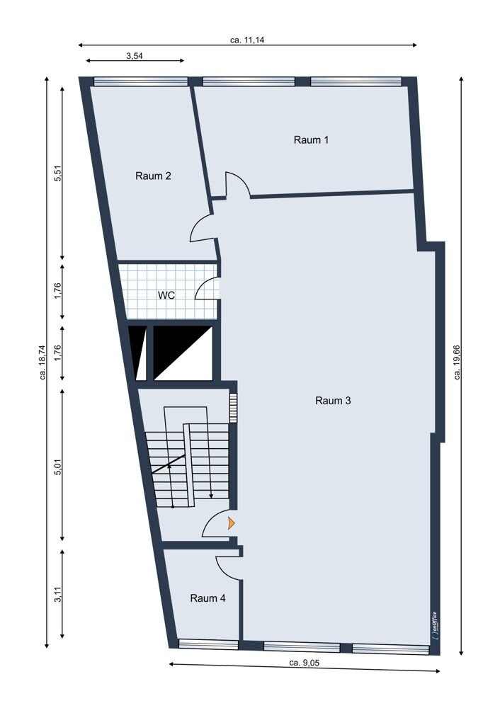 Bürofläche zur Miete provisionsfrei 540 € 4 Zimmer 110 m²<br/>Bürofläche Innenstadt Coburg 96450