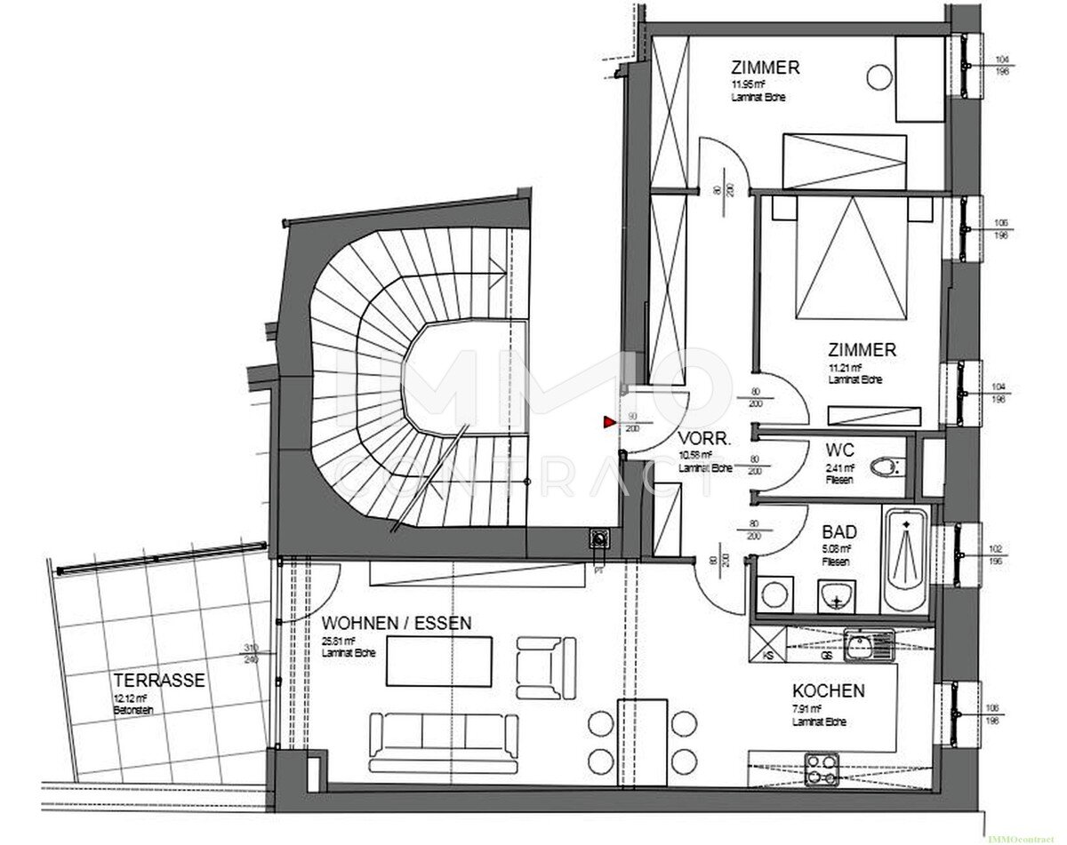 Terrassenwohnung zur Miete 974 € 3 Zimmer 75 m²<br/>Wohnfläche 1.<br/>Geschoss Amstetten 3300