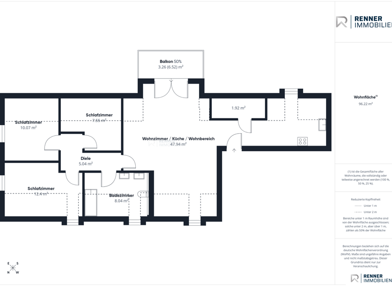 Wohnung zum Kauf 240.000 € 4 Zimmer 96,2 m² 3. Geschoss Herzogenaurach 91074