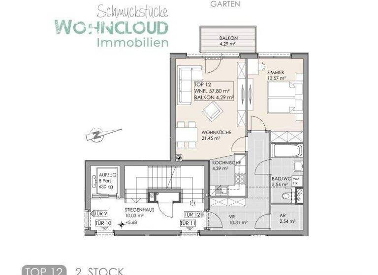Wohnung zum Kauf 355.000 € 2 Zimmer 57,8 m² 2. Geschoss Wien,Ottakring 1160