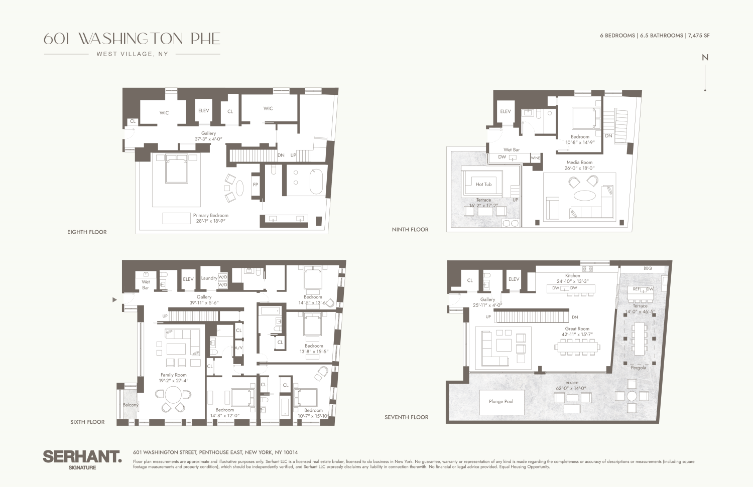 Studio zum Kauf 35.794.856 € 6 Zimmer New York City 10014