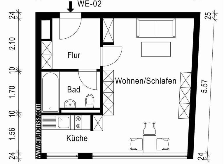Studio zum Kauf als Kapitalanlage geeignet 161.750 € 1 Zimmer 32,8 m² Allersberger Str. 88 Galgenhof Nürnberg 90461
