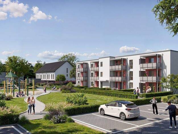 Wohnung zur Miete - Erstbezug 770 € 2 Zimmer 64,1 m² 2. Geschoss frei ab 01.08.2026 Franz-Lenze-Platz 37 Vierlinden Duisburg 47178